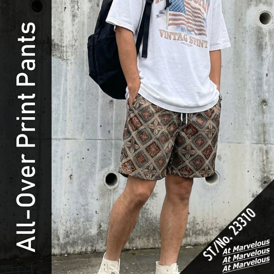 Pants/幾何学柄ハーフパンツ ST/No.23310