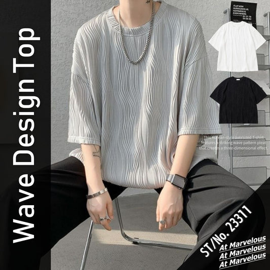 T-Shirts/ウェーブプリーツオーバートップス ST/No.23311