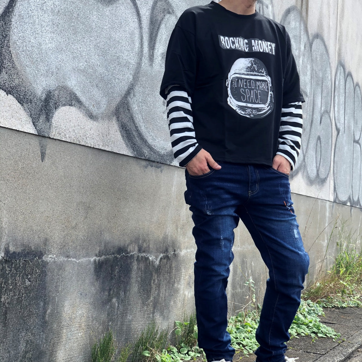T-shirts / ボーダーレイヤードロンT ST/No.23114