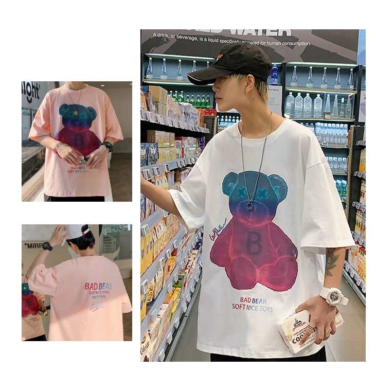 Tops / くまグラデプリントTシャツ ST/No.23169