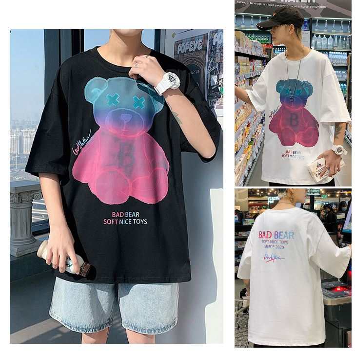 Tops / くまグラデプリントTシャツ ST/No.23169