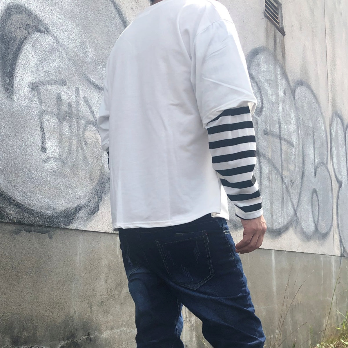 T-shirts / ボーダーレイヤードロンT ST/No.23114