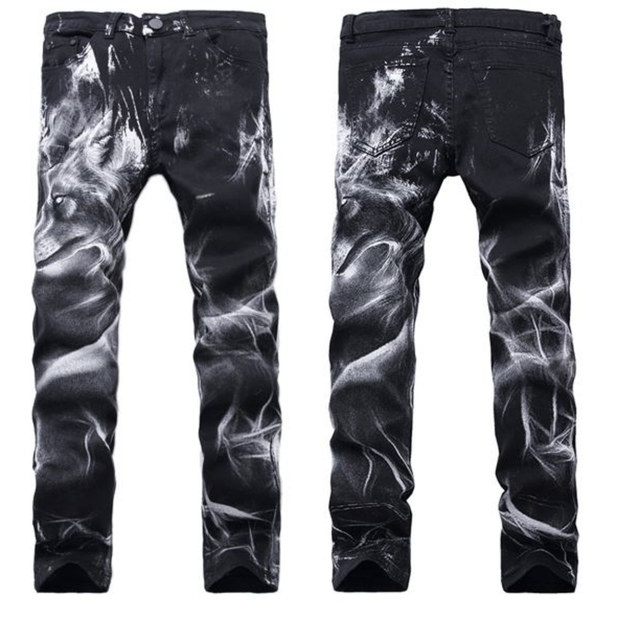 Pants / シャドウプリント ブラックデニムパンツ ST/No.23127