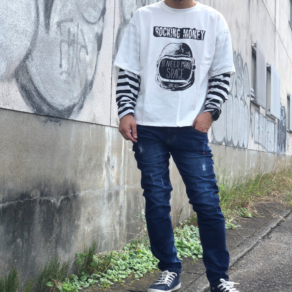 T-shirts / ボーダーレイヤードロンT ST/No.23114