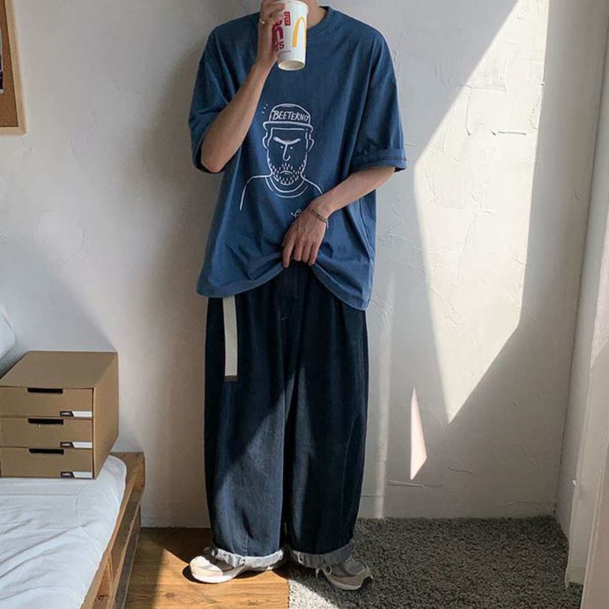 Tops / ひげおじさんプリントTシャツ ST/No.23162