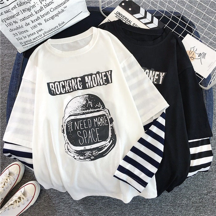 T-shirts / ボーダーレイヤードロンT ST/No.23114