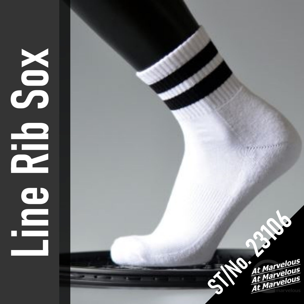 Sox/リブ編みソックス/26-28cm ST/No.23106