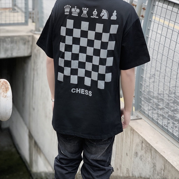 T-Shirts/ チェッカープリントTシャツ ST/No.23099