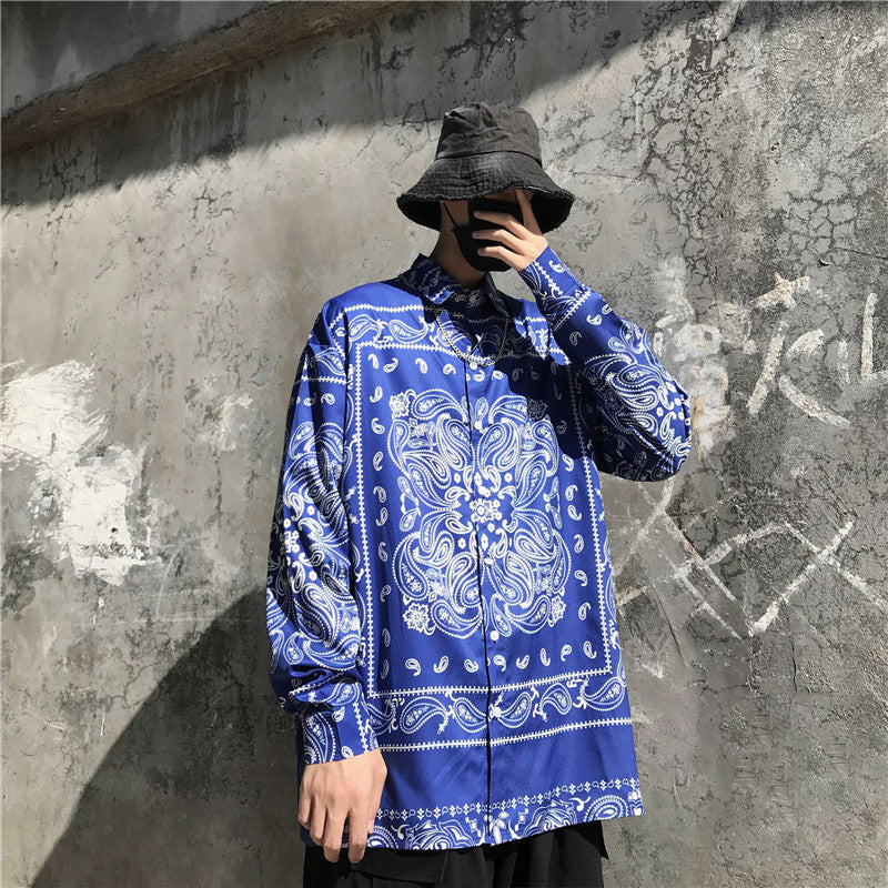 Shirts/ ペイズリーバンダナ柄ビッグシャツ ST/No.23080