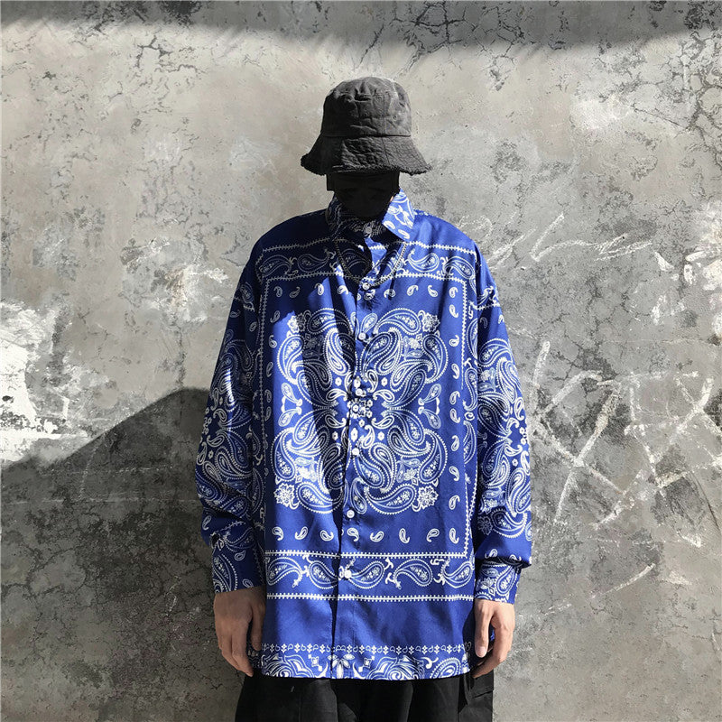 Shirts/ ペイズリーバンダナ柄ビッグシャツ ST/No.23080
