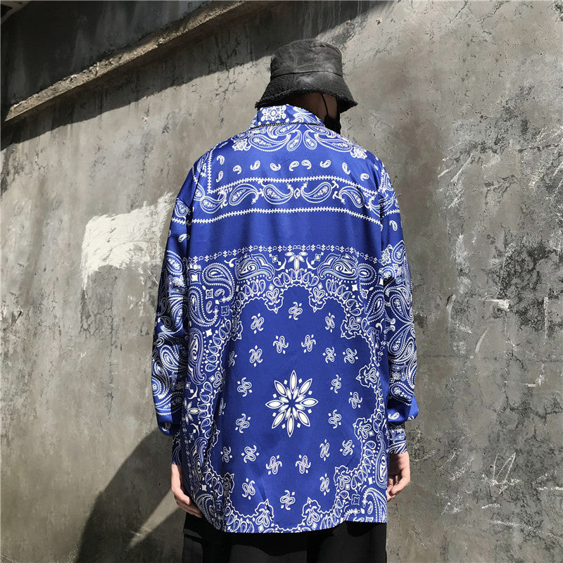 Shirts/ ペイズリーバンダナ柄ビッグシャツ ST/No.23080