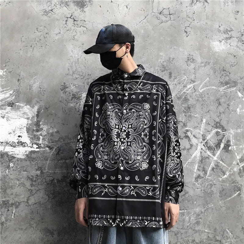 Shirts/ ペイズリーバンダナ柄ビッグシャツ ST/No.23080
