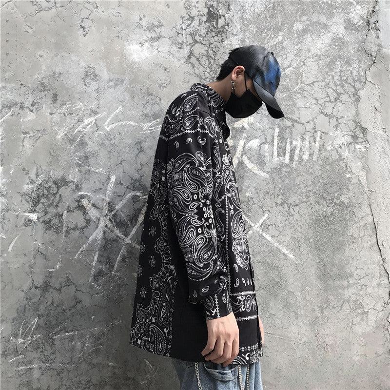 Shirts/ ペイズリーバンダナ柄ビッグシャツ ST/No.23080