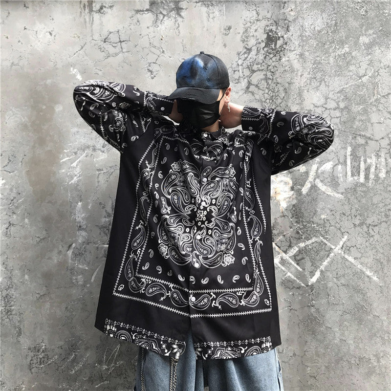 Shirts/ ペイズリーバンダナ柄ビッグシャツ ST/No.23080