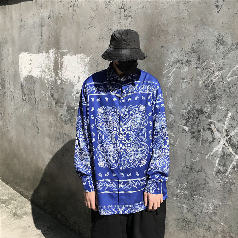 Shirts/ ペイズリーバンダナ柄ビッグシャツ ST/No.23080
