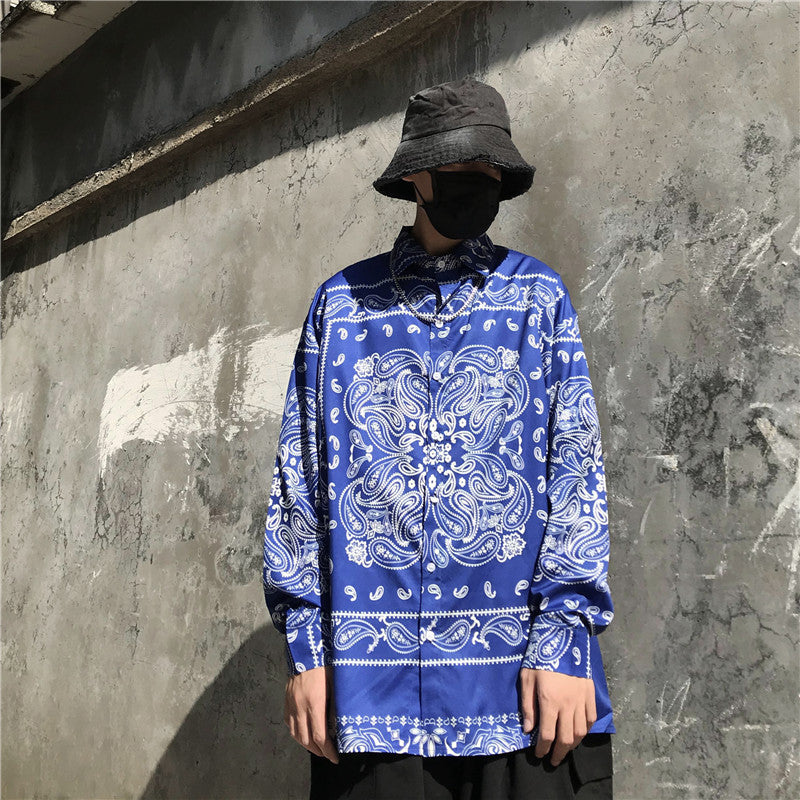 Shirts/ ペイズリーバンダナ柄ビッグシャツ ST/No.23080
