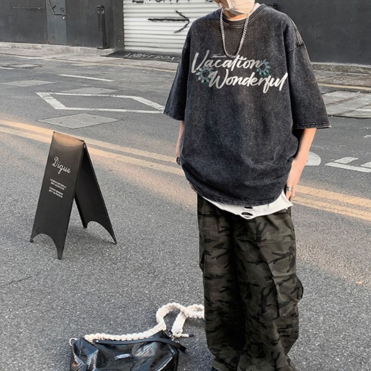 T-Shirts/レトロ花柄ウォッシュ加工Tシャツ ST/No.23281