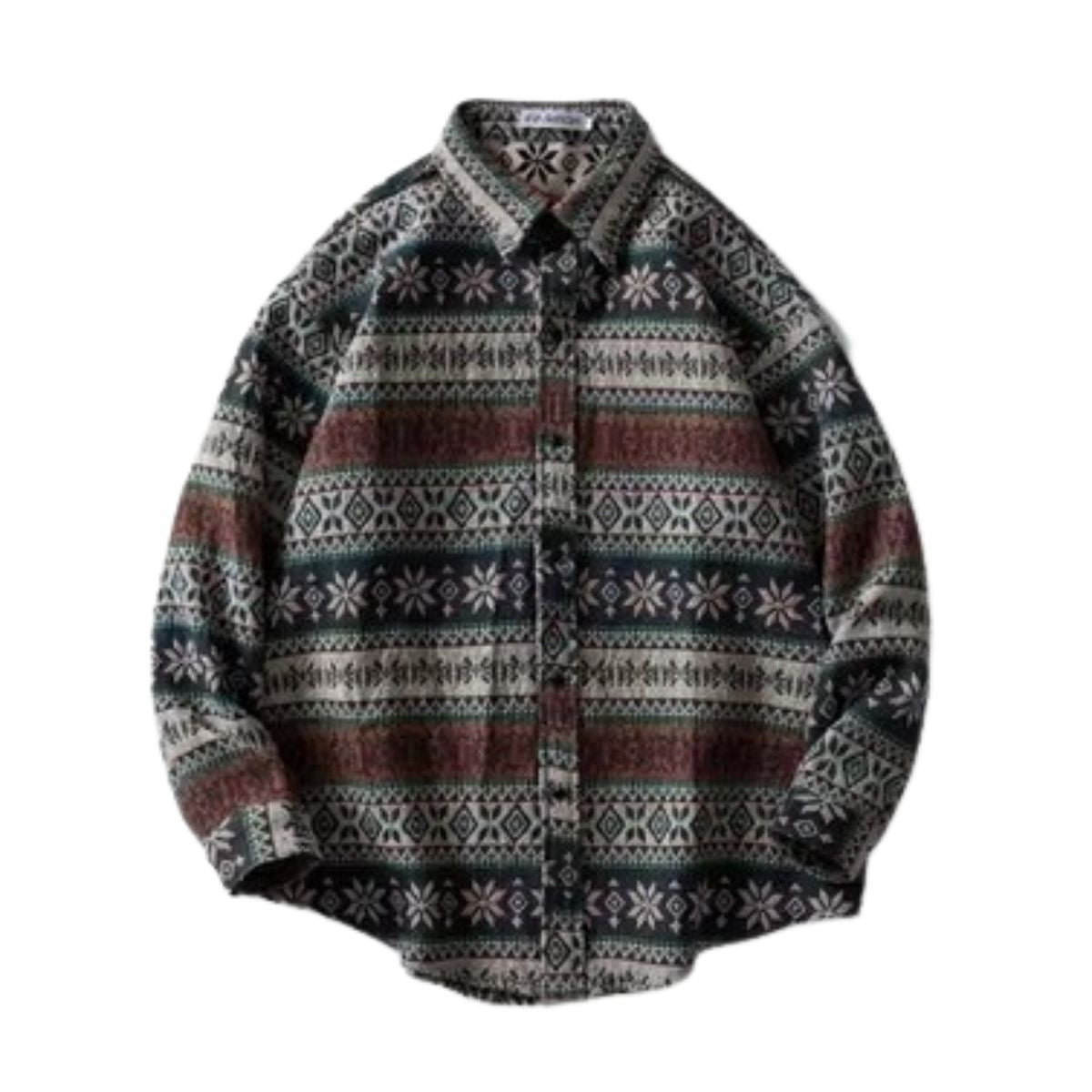 Shirts/ジャカード総柄シャツ ST/No.23292