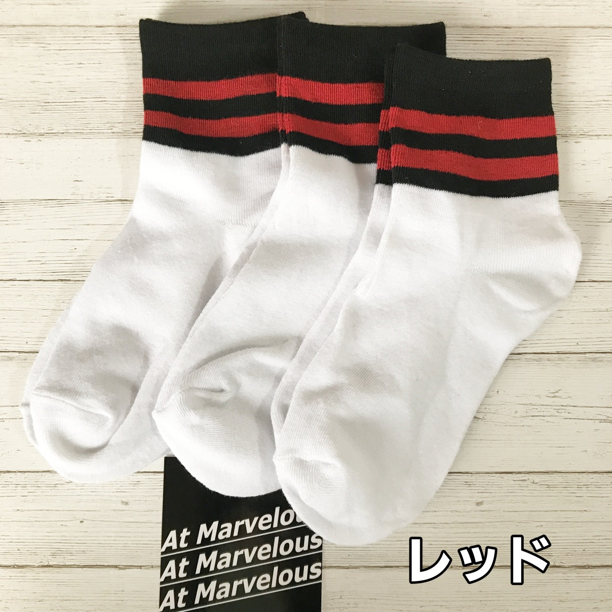 Sox/ラインソックス3足セット/26-28cm ST/No.25900