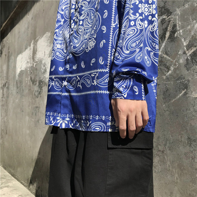 Shirts/ ペイズリーバンダナ柄ビッグシャツ ST/No.23080