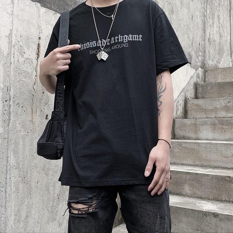 T-Shirts/ チェッカープリントTシャツ ST/No.23099