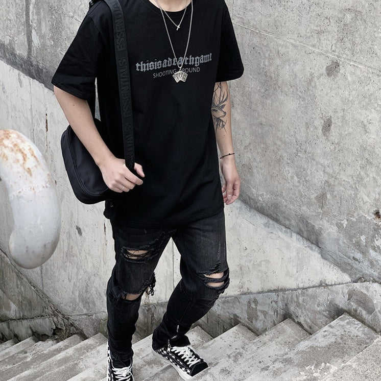 T-Shirts/ チェッカープリントTシャツ ST/No.23099