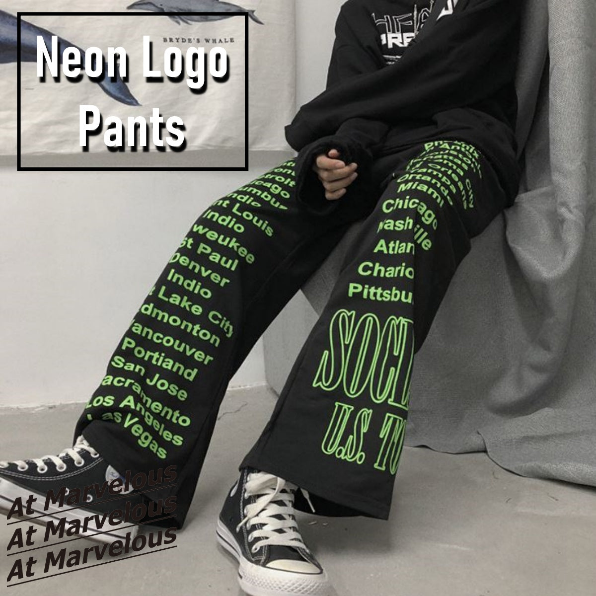 Pants / ネオンロゴスウェットパンツ ST/No.23135