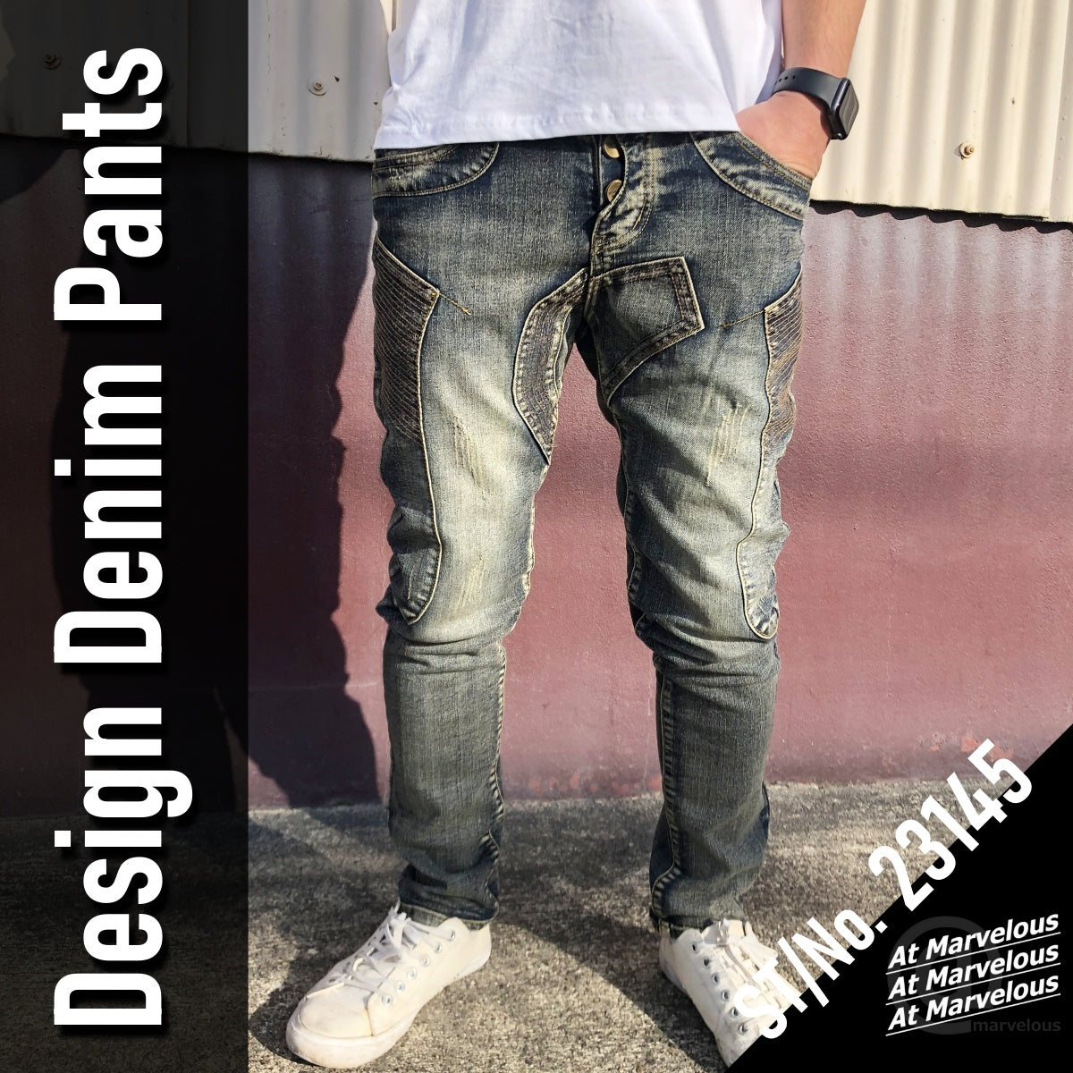 Pants / デザインステッチ デニムパンツ ST/No.23145