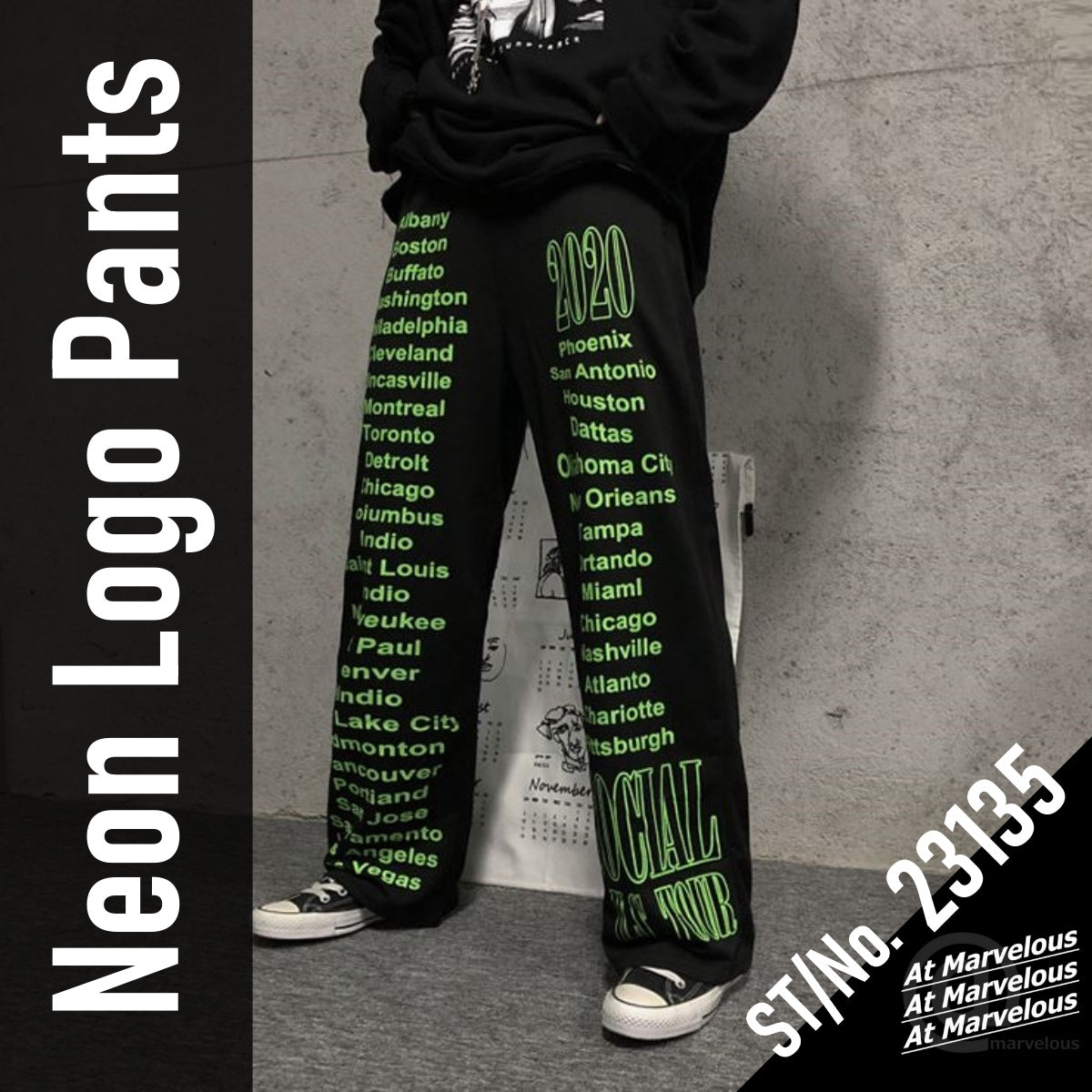 Pants / ネオンロゴスウェットパンツ ST/No.23135