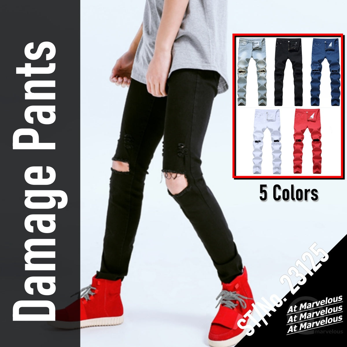 Pants / 5色ダメージスキニーパンツ ST/No.23125