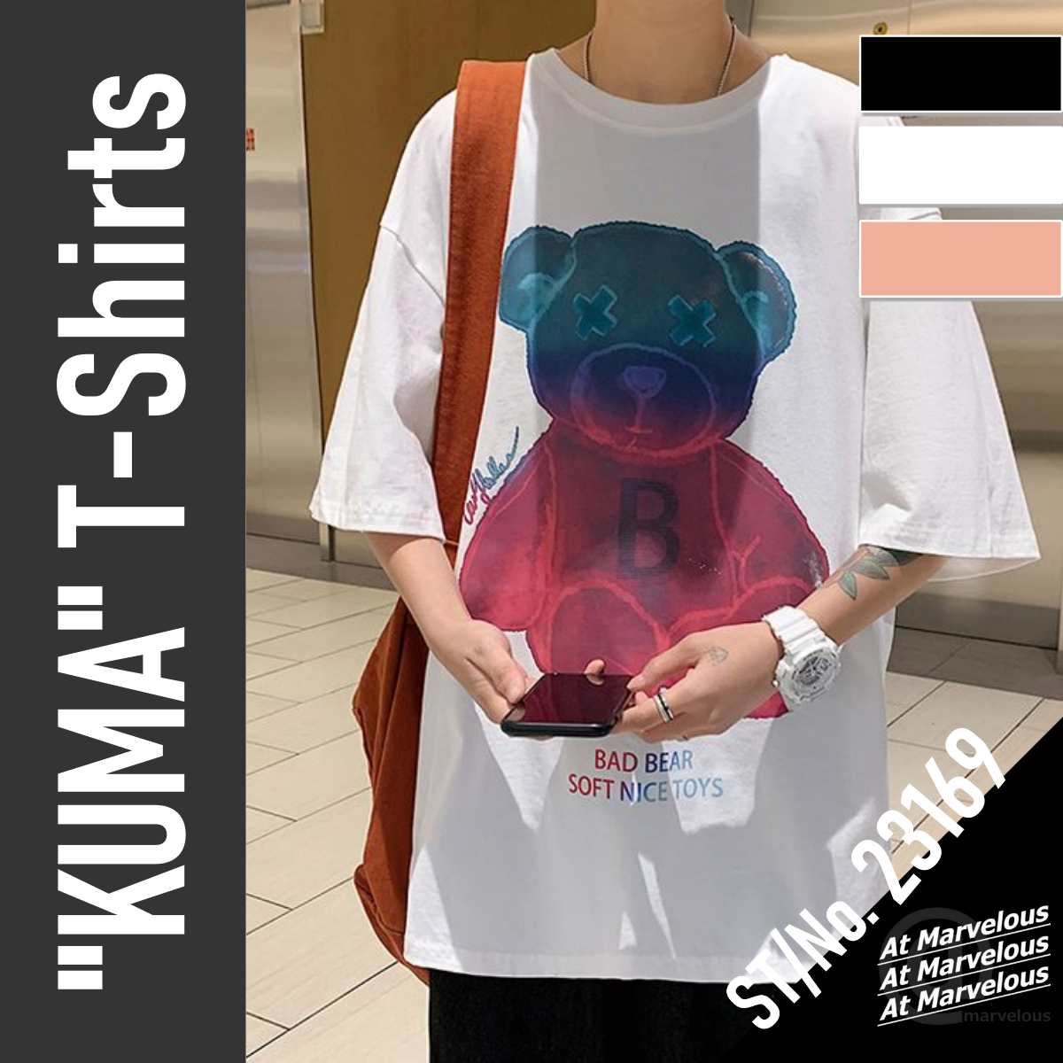 Tops / くまグラデプリントTシャツ ST/No.23169