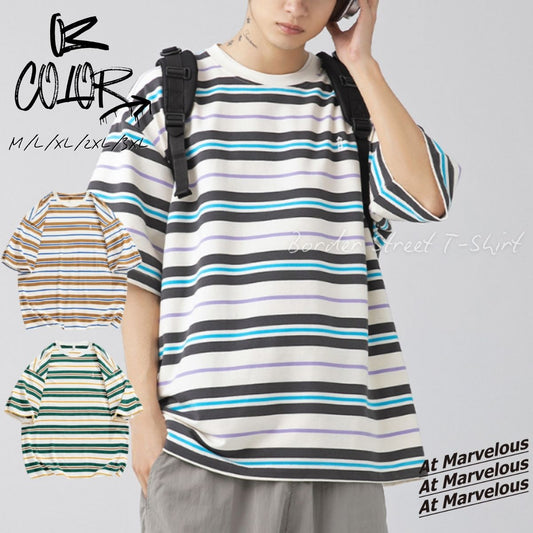 T-Shirts/マルチボーダーストリートTシャツ ST/No.23302