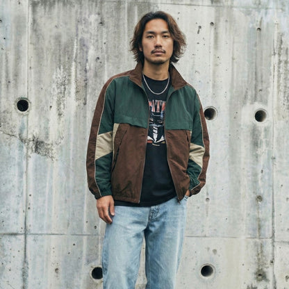Jacket/カラーブロックナイロンジャケット ST/No.23303