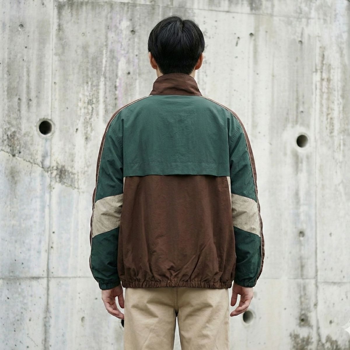 Jacket/カラーブロックナイロンジャケット ST/No.23303