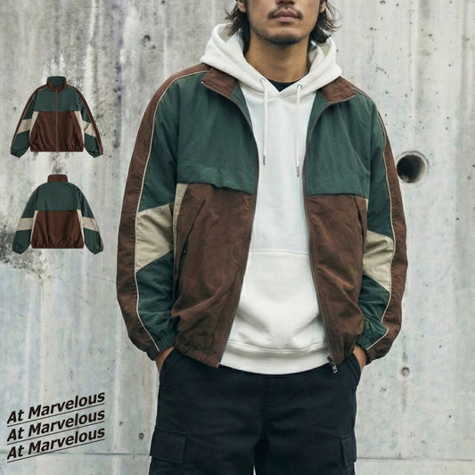 Jacket/カラーブロックナイロンジャケット ST/No.23303