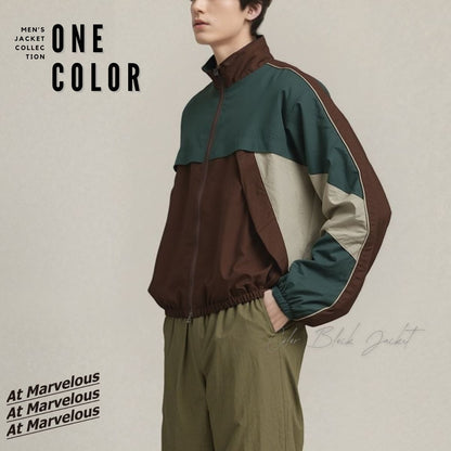 Jacket/カラーブロックナイロンジャケット ST/No.23303