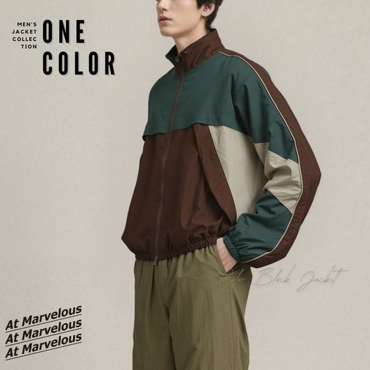 Jacket/カラーブロックナイロンジャケット ST/No.23303