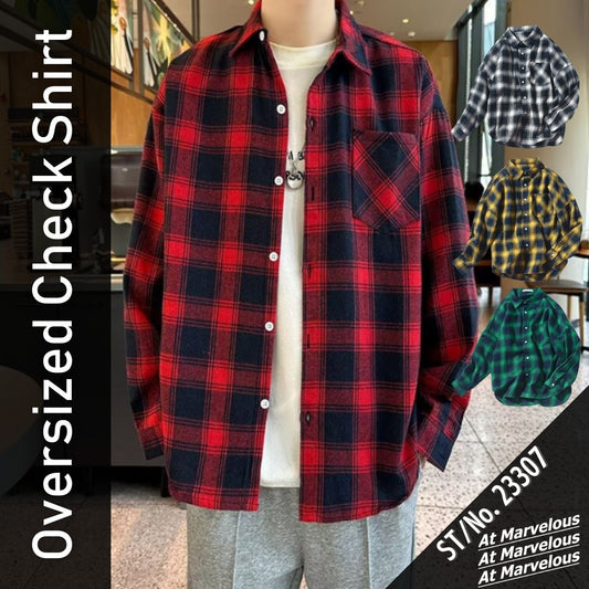Shirts/オーバーサイズチェックシャツ ST/No.23307