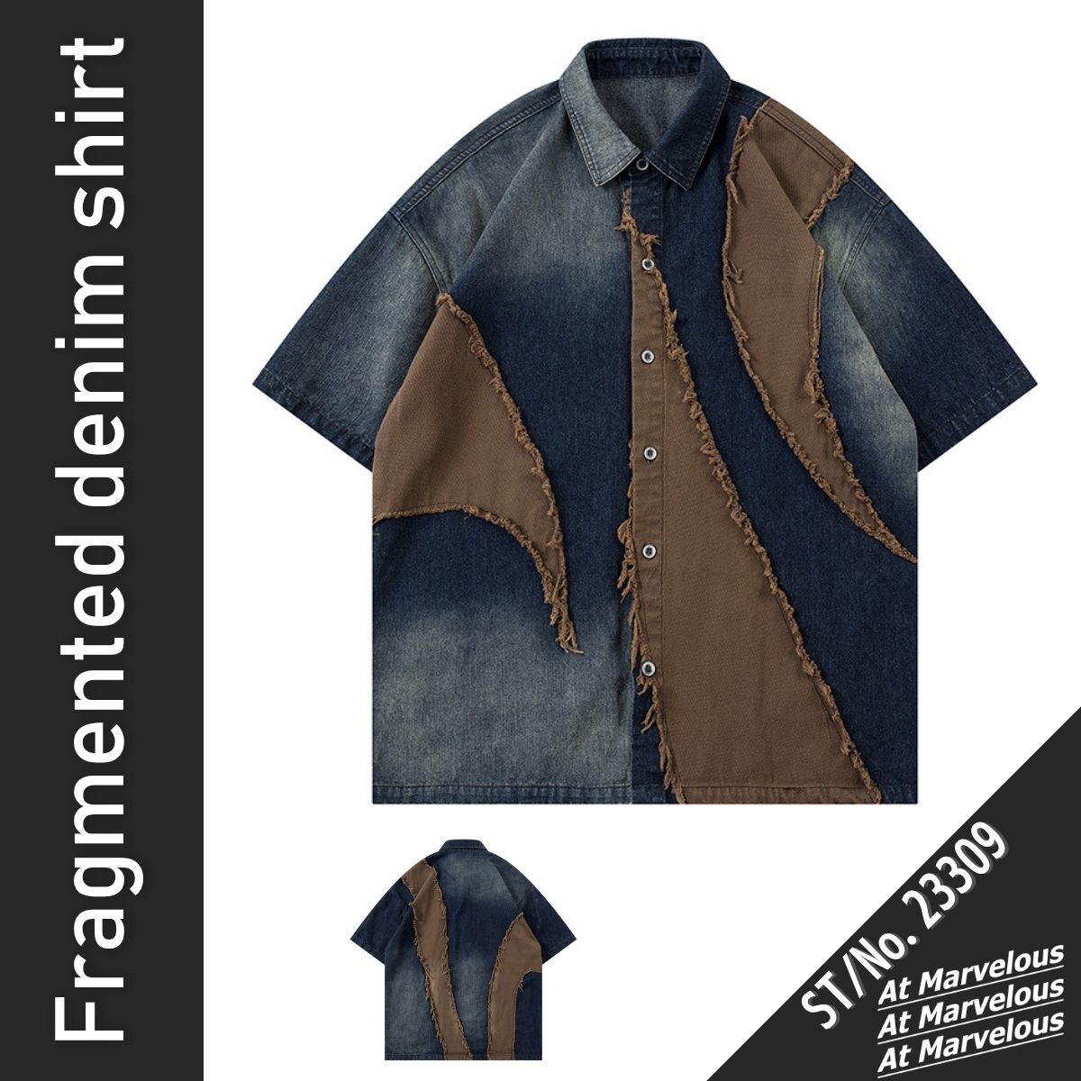 Shirts/ヴィンテージライクデニムシャツ ST/No.23309