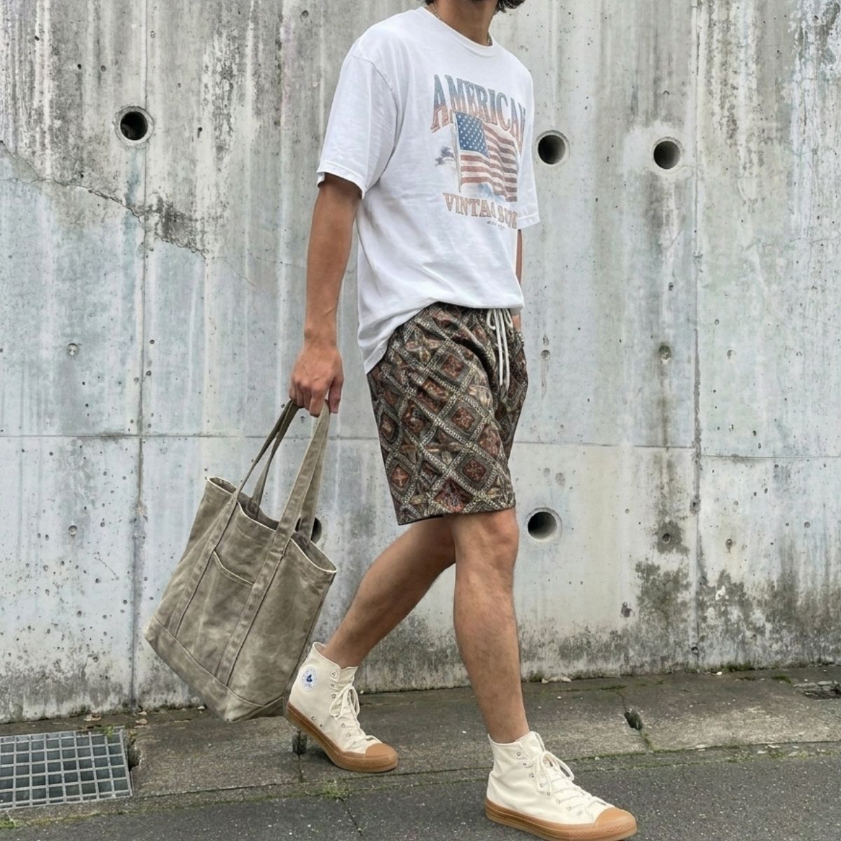 Pants/幾何学柄ハーフパンツ ST/No.23310