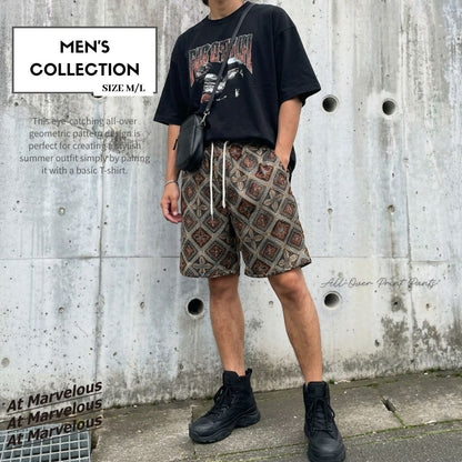 Pants/幾何学柄ハーフパンツ ST/No.23310