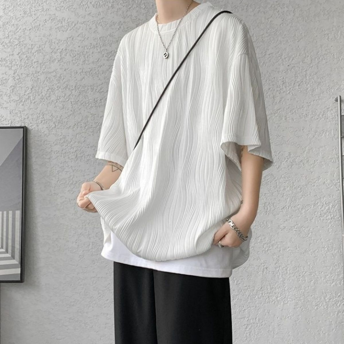 T-Shirts/ウェーブプリーツオーバートップス ST/No.23311