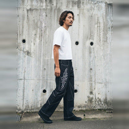 Jeans/トライバル刺繍ワイドデニム ST/No.23314
