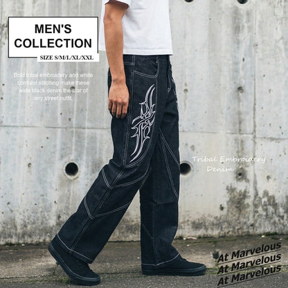 Jeans/トライバル刺繍ワイドデニム ST/No.23314
