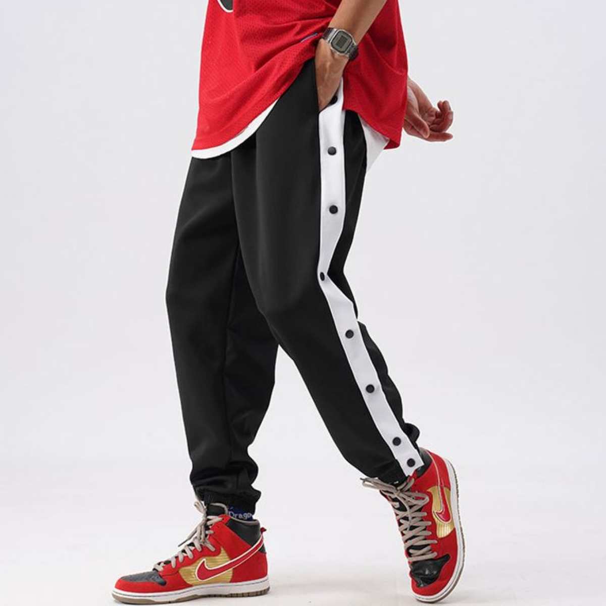 Pants / サイドラインボタン ジャージパンツ ST/No.23168