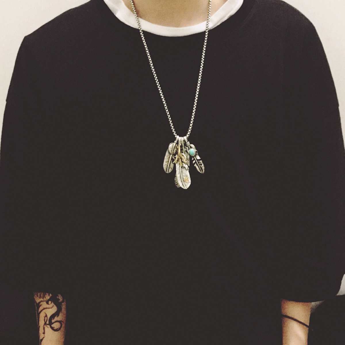 Accessory/フェザーネックレス ST/No.23184