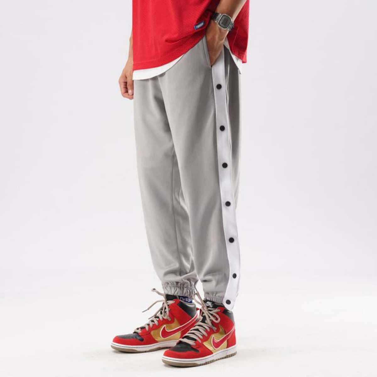 Pants / サイドラインボタン ジャージパンツ ST/No.23168