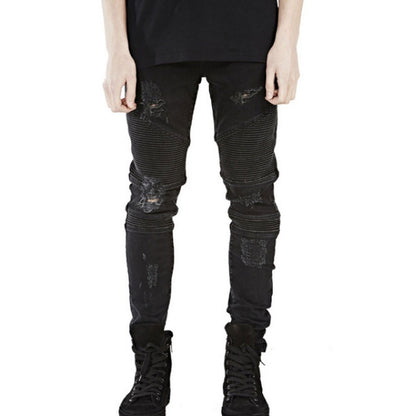 Pants / ダメージデニムバイカージーンズ ST/No.23013