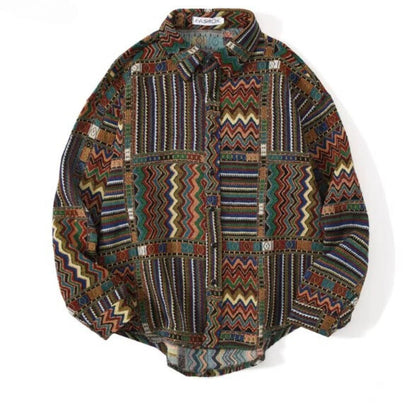 Shirts/ジャカード総柄シャツ ST/No.23292