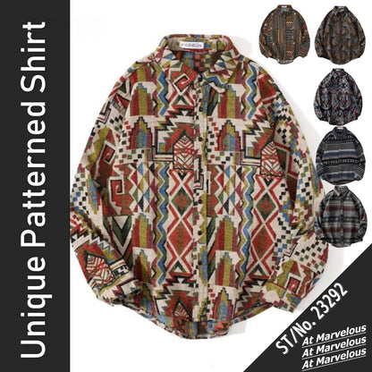 Shirts/ジャカード総柄シャツ ST/No.23292